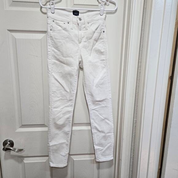 J.Crew 9" Mid-Rise Toothpick Skinny Jeans White Size 25 - Picture 6 of 9